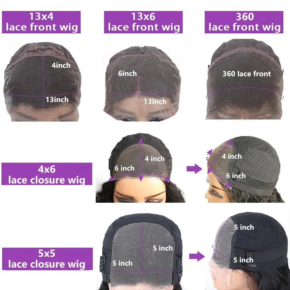 Natural Raw Indian Water Wave Curly Wig 13x6 Glueless HD Full Lace Front Human Hair Wig Lace Frontal Virgin Hair Wigs Vendor